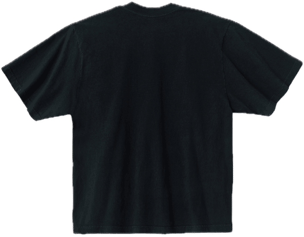 An image of a Custom LA Apparel 18 singles SS Oversized Mock Tee in Off Black!