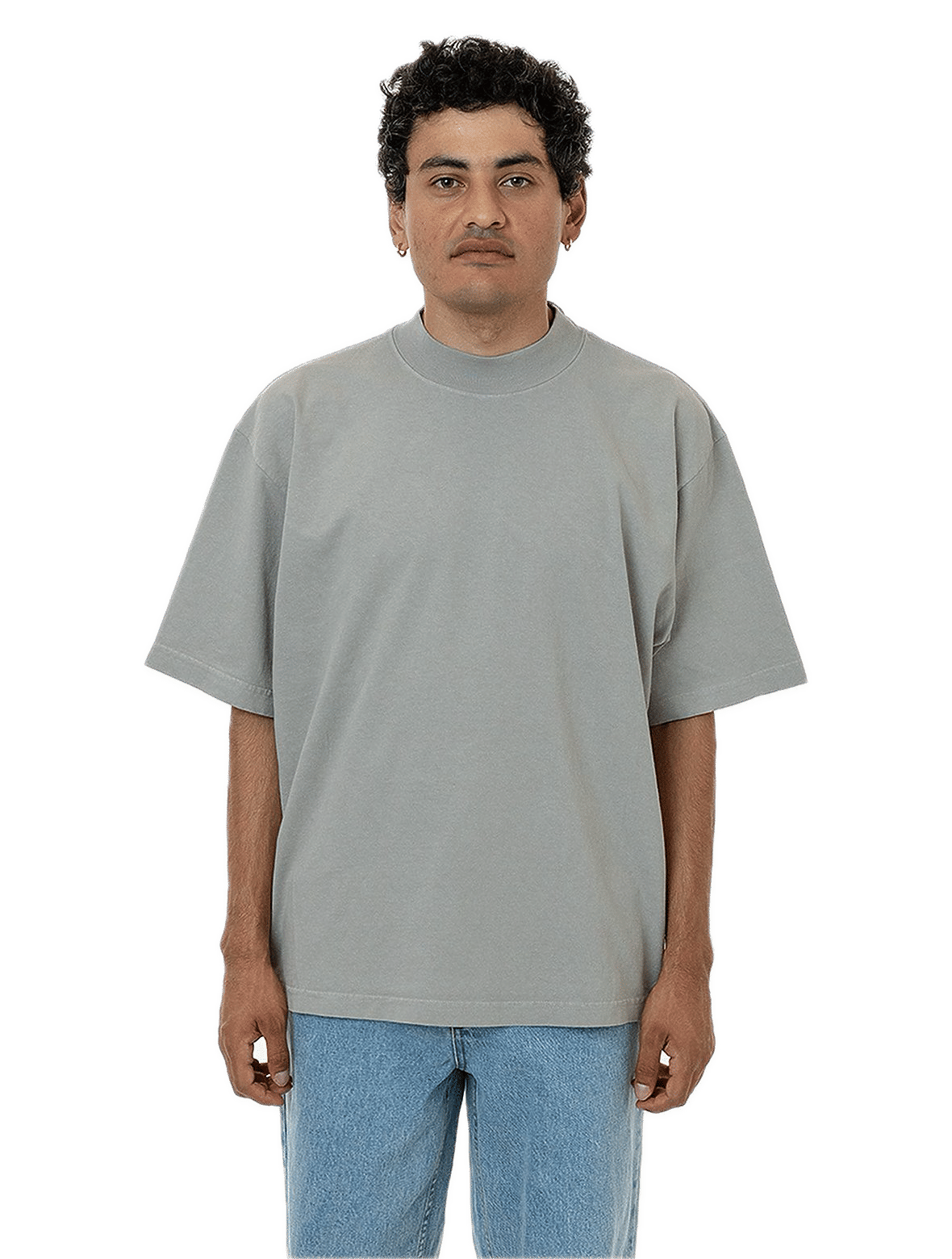 LA Apparel 18 singles SS Oversized Mock Tee