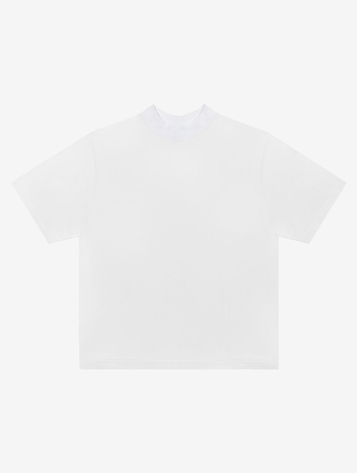 LA Apparel 18 singles SS Oversized Mock Tee in White