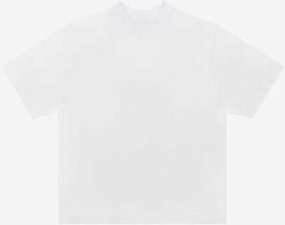 Am image of a Custom LA Apparel 18 singles SS Oversized Mock Tee in White!