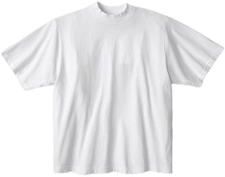 LA Apparel 18 singles SS Oversized Mock Tee in White