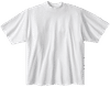 An image of a Custom LA Apparel 18 singles SS Oversized Mock Tee in White!