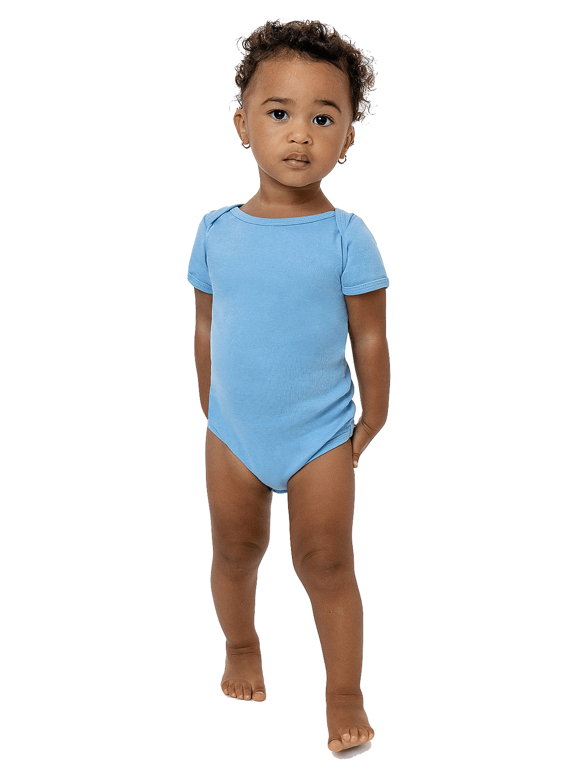 LA Apparel Baby Rib Infant One Piece in Baby Blue