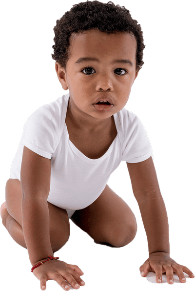 Am image of a Custom LA Apparel Baby Rib Infant One Piece in White!