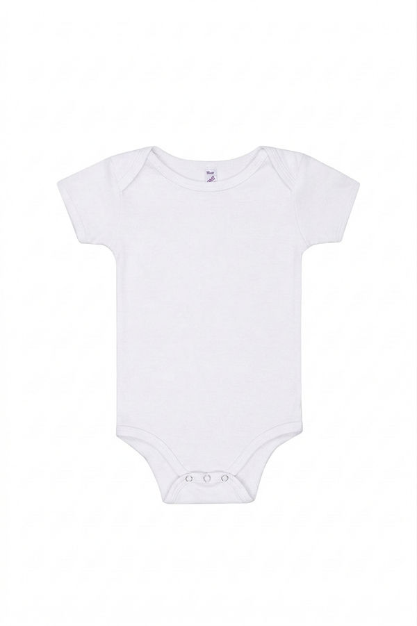 An image of a Custom LA Apparel Baby Rib Infant One Piece in White!