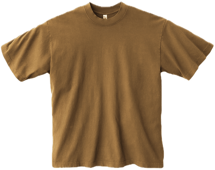 LA Apparel Garment Dye Crew Neck in Brass
