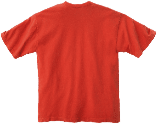 An image of a Custom LA Apparel Garment Dye Crew Neck in Bright Orange!