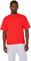 An image of a Custom LA Apparel Garment Dye Crew Neck in Bright Orange!
