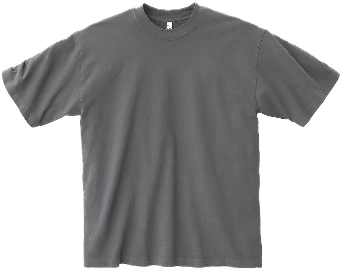 LA Apparel Garment Dye Crew Neck in Charcoal