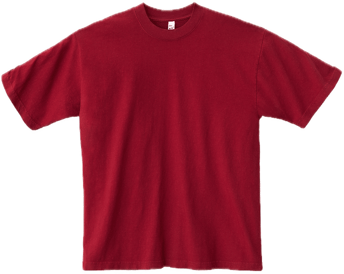 LA Apparel Garment Dye Crew Neck in Dark Red