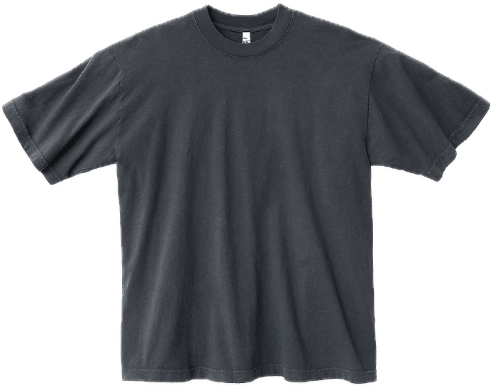 LA Apparel Garment Dye Crew Neck in Dolphin Blue