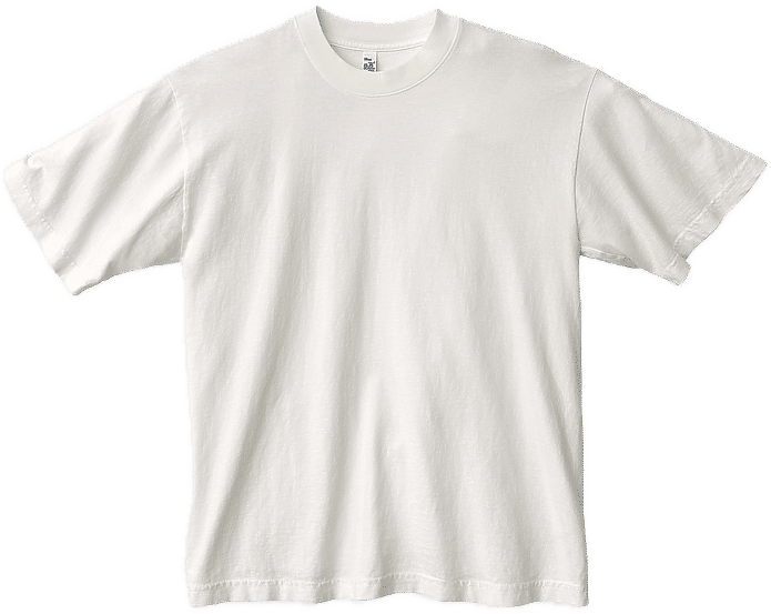 LA Apparel Garment Dye Crew Neck in Off White