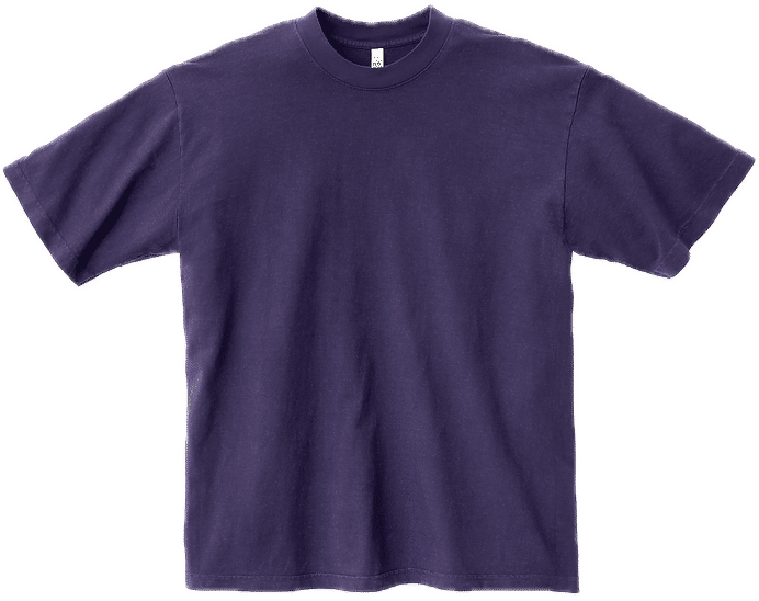 LA Apparel Garment Dye Crew Neck in Purple