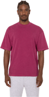 An image of a Custom LA Apparel Garment Dye Crew Neck in Ruby!