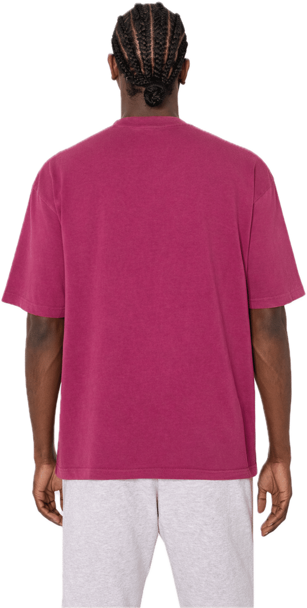An image of a Custom LA Apparel Garment Dye Crew Neck in Ruby!