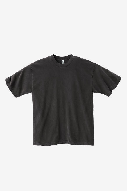 LA Apparel Garment Dye Crew Neck in Vintage Black