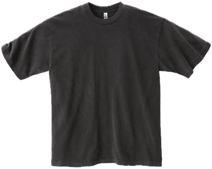 LA Apparel Garment Dye Crew Neck in Vintage Black