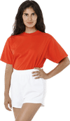 Am image of a Custom LA Apparel Grmnt Dye Crew Neck 6.5oz in Bright Orange!