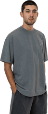 Am image of a Custom LA Apparel Grmnt Dye Crew Neck 6.5oz in Charcoal!