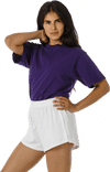 Am image of a Custom LA Apparel Grmnt Dye Crew Neck 6.5oz in Purple!