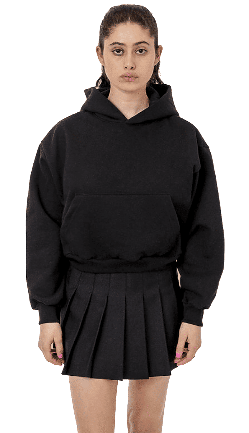 LA Apparel Heavy Fleece Cropped Hoodie