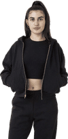 An image of a Custom LA Apparel Heavy Fleece Cropped Zip Up!