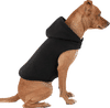 Am image of a Custom LA Apparel Heavy Fleece Dog Hooded Sweater in Black!