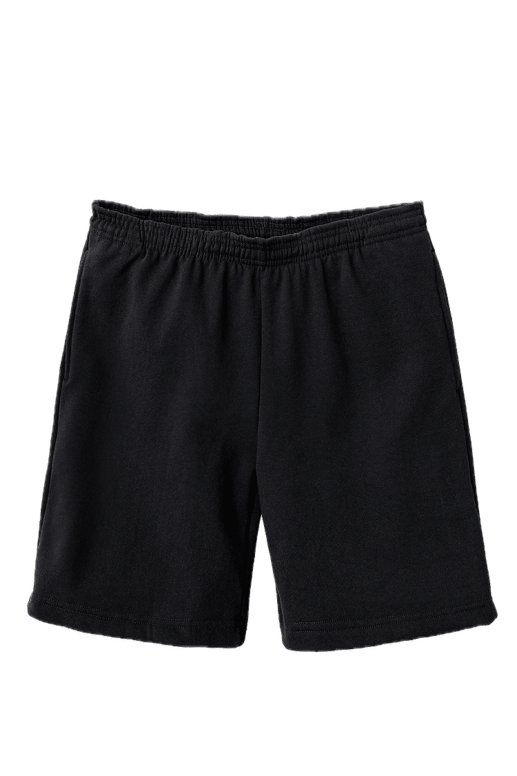 LA Apparel Heavy Fleece Mid Short in Black