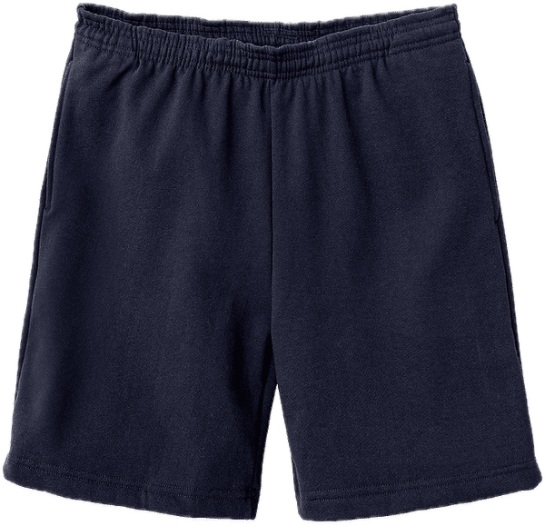 An image of a Custom LA Apparel Heavy Fleece Mid Short in Navy!