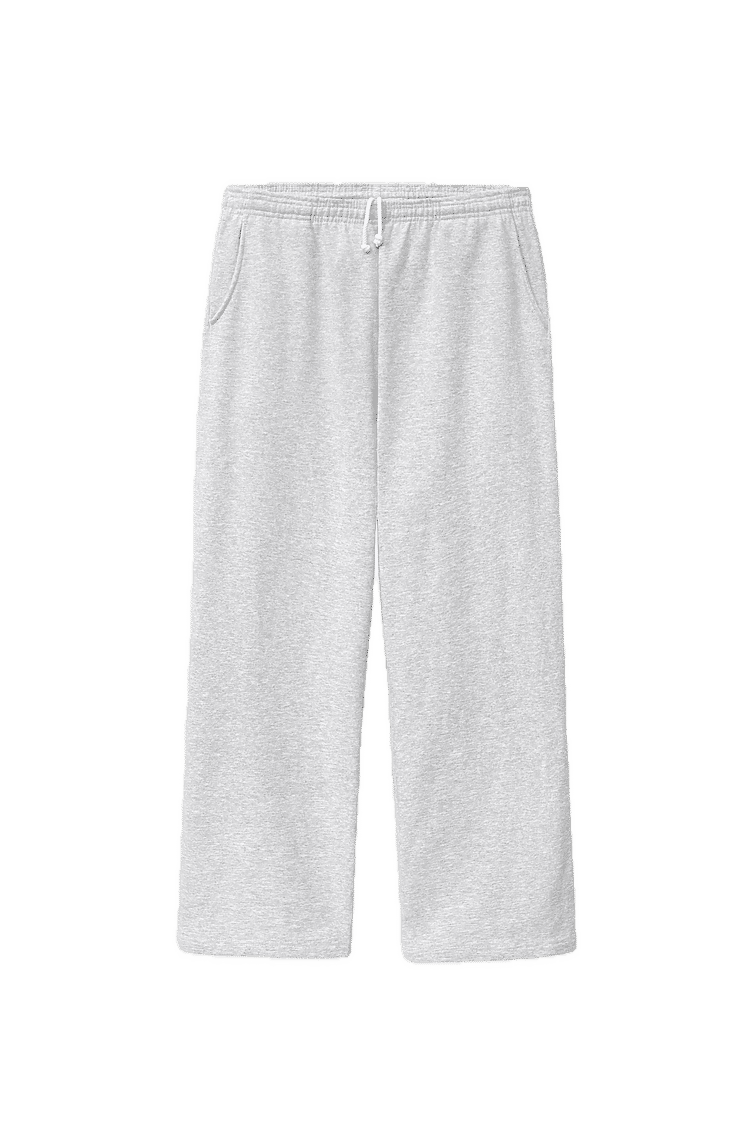 LA Apparel Heavy Fleece Straight Leg Sweatpant in Ash