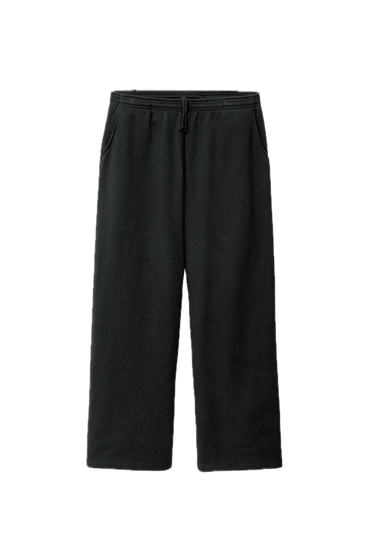 LA Apparel Heavy Fleece Straight Leg Sweatpant in Black