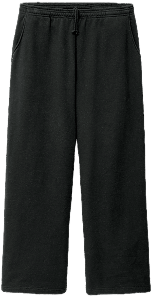 An image of a Custom LA Apparel Heavy Fleece Straight Leg Sweatpant in Black!