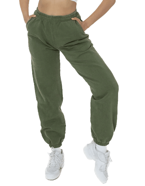 LA Apparel Heavy Fleece Sweatpants 14oz in ARMY
