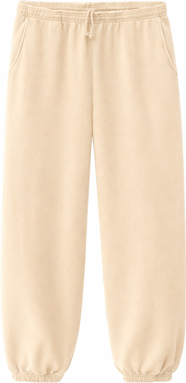 An image of a Custom LA Apparel Heavy Fleece Sweatpants 14oz in BEIGE!