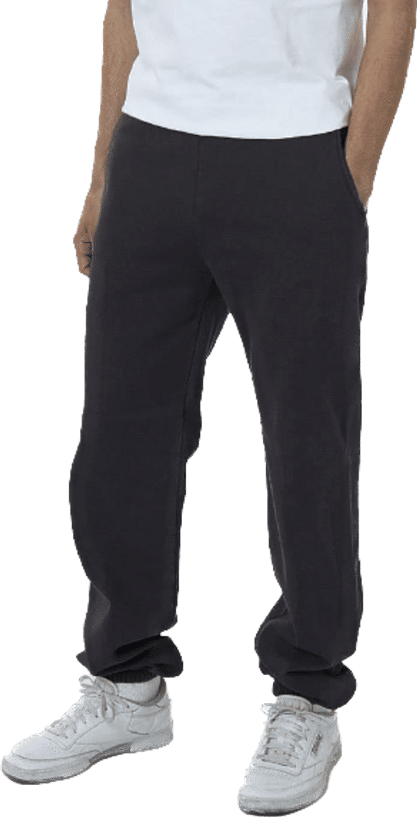 Am image of a Custom LA Apparel Heavy Fleece Sweatpants 14oz in OFF BLACK!