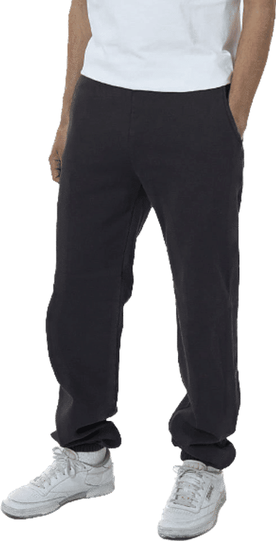 Am image of a Custom LA Apparel Heavy Fleece Sweatpants 14oz in OFF BLACK!