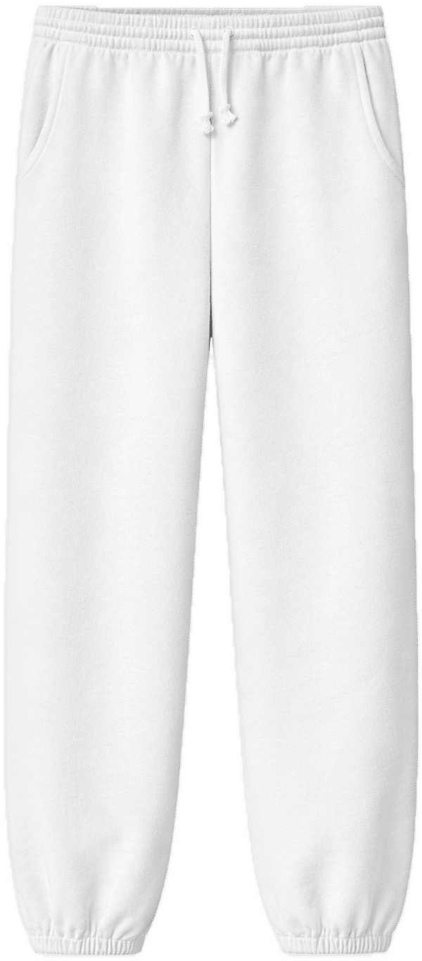 An image of a Custom LA Apparel Heavy Fleece Sweatpant 14oz in White!