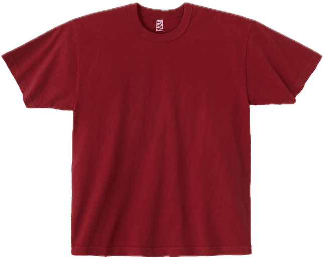 LA Apparel Heavy Jersey Tee With Binding in Dark Red