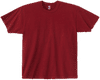 An image of a Custom LA Apparel Heavy Jersey Tee With Binding in Dark Red!