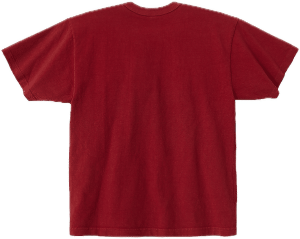 An image of a Custom LA Apparel Heavy Jersey Tee With Binding in Dark Red!