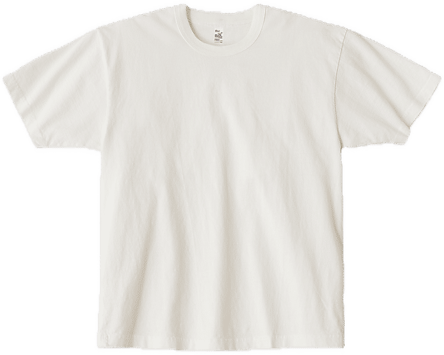 LA Apparel Heavy Jersey Tee With Binding in Off White