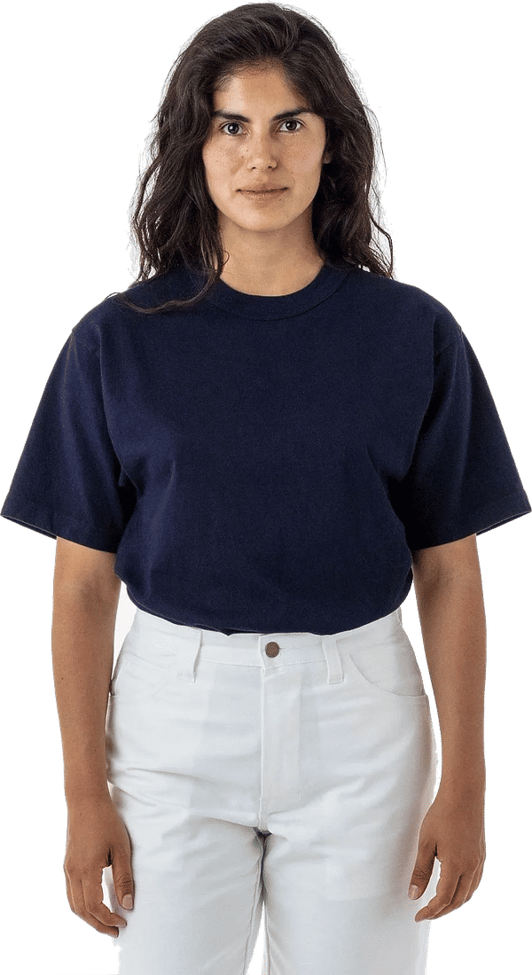 An image of a Custom LA Apparel Heavy Jersey Tee With Binding!
