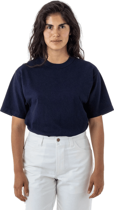 An image of a Custom LA Apparel Heavy Jersey Tee With Binding!