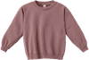 An image of a Custom LA Apparel Kids Heavy Fleece Crewneck in Mauve!