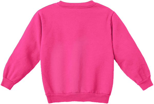An image of a Custom LA Apparel Kids Heavy Fleece Crewneck in Paradise Pink!