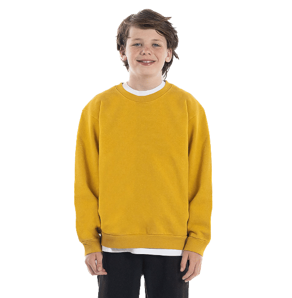 LA Apparel Kids Heavy Fleece Crewneck