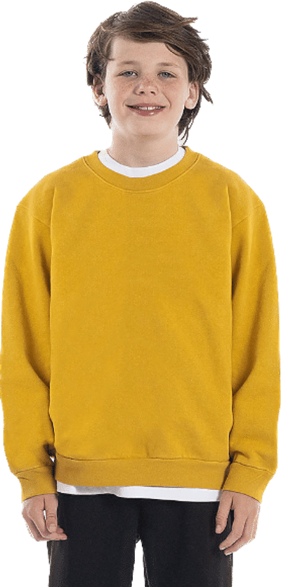 An image of a Custom LA Apparel Kids Heavy Fleece Crewneck!