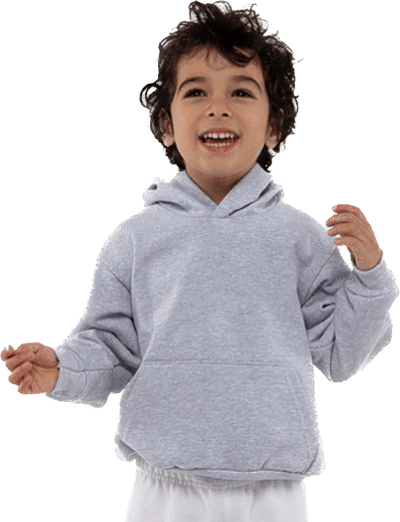 An image of a Custom LA Apparel Kids Heavy Fleece Hooded Pullover!