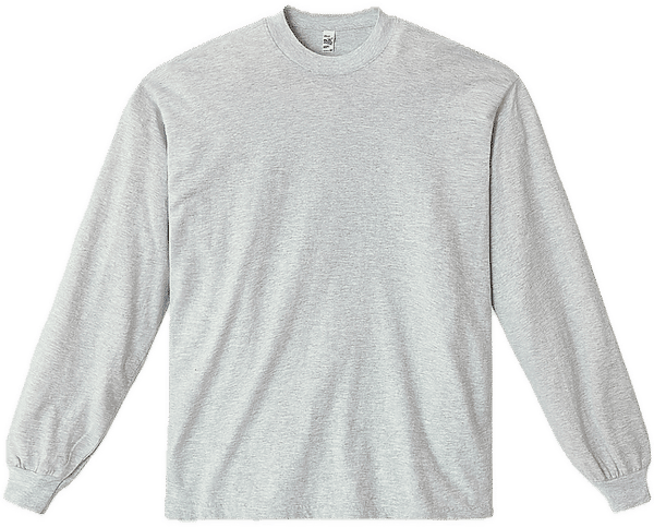 An image of a Custom LA Apparel Long Sleeve Garment Dye Crewneck Shirt in Ash!