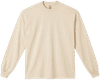 An image of a Custom LA Apparel Long Sleeve Garment Dye Crewneck Shirt in Beige!